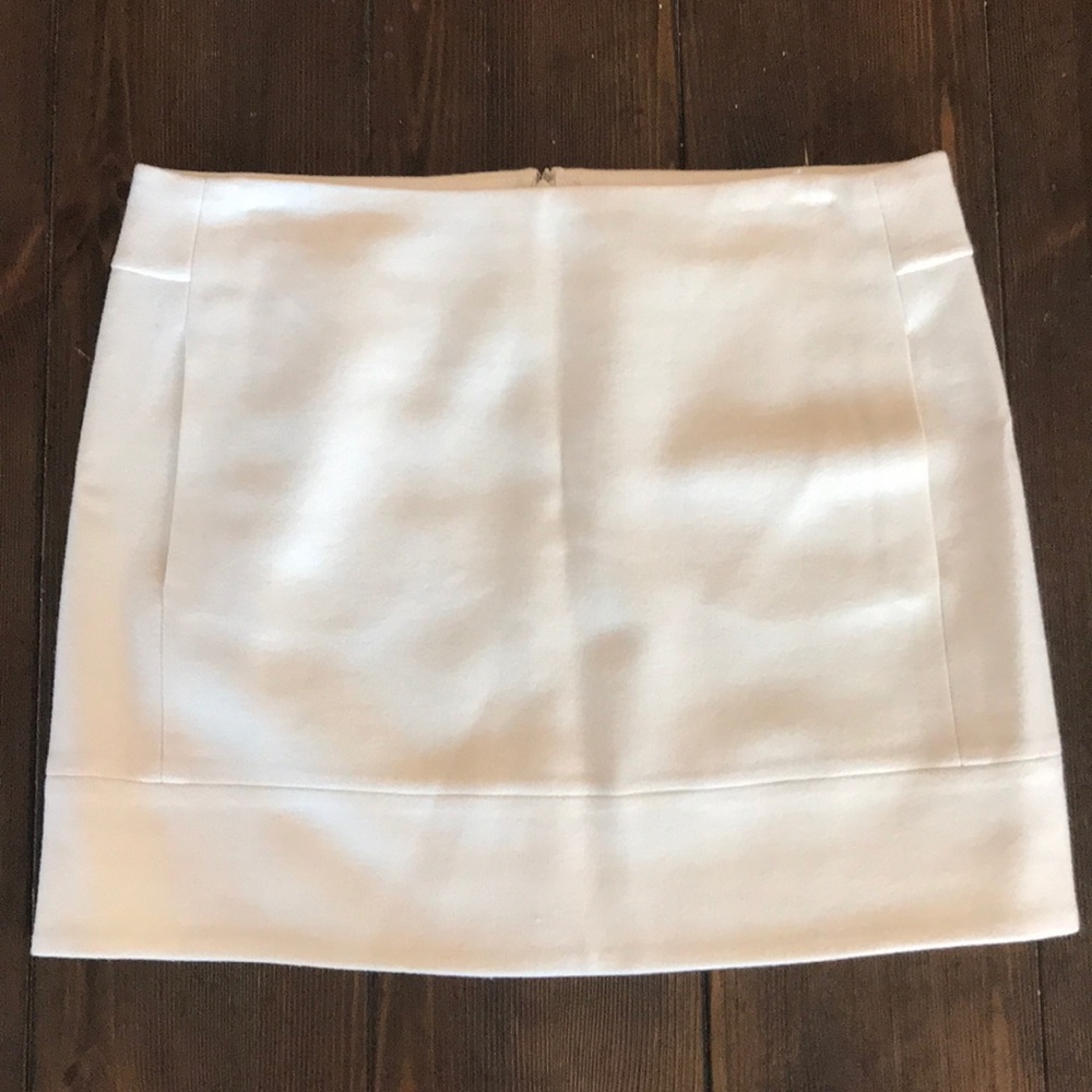J.Crew white wool mini skirt